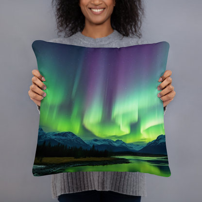 Throw pillow, inspired by the Aurora Borealis