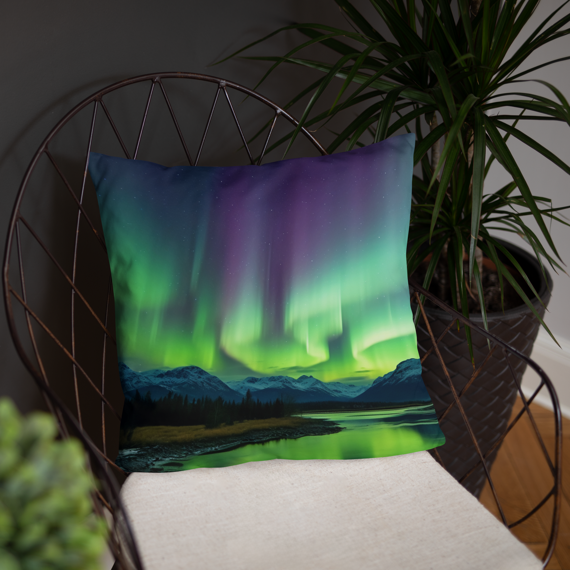 Pillow all over print Northern Lights