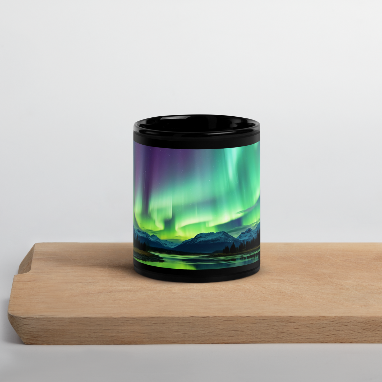 Aurora borealis northern lights mug. 