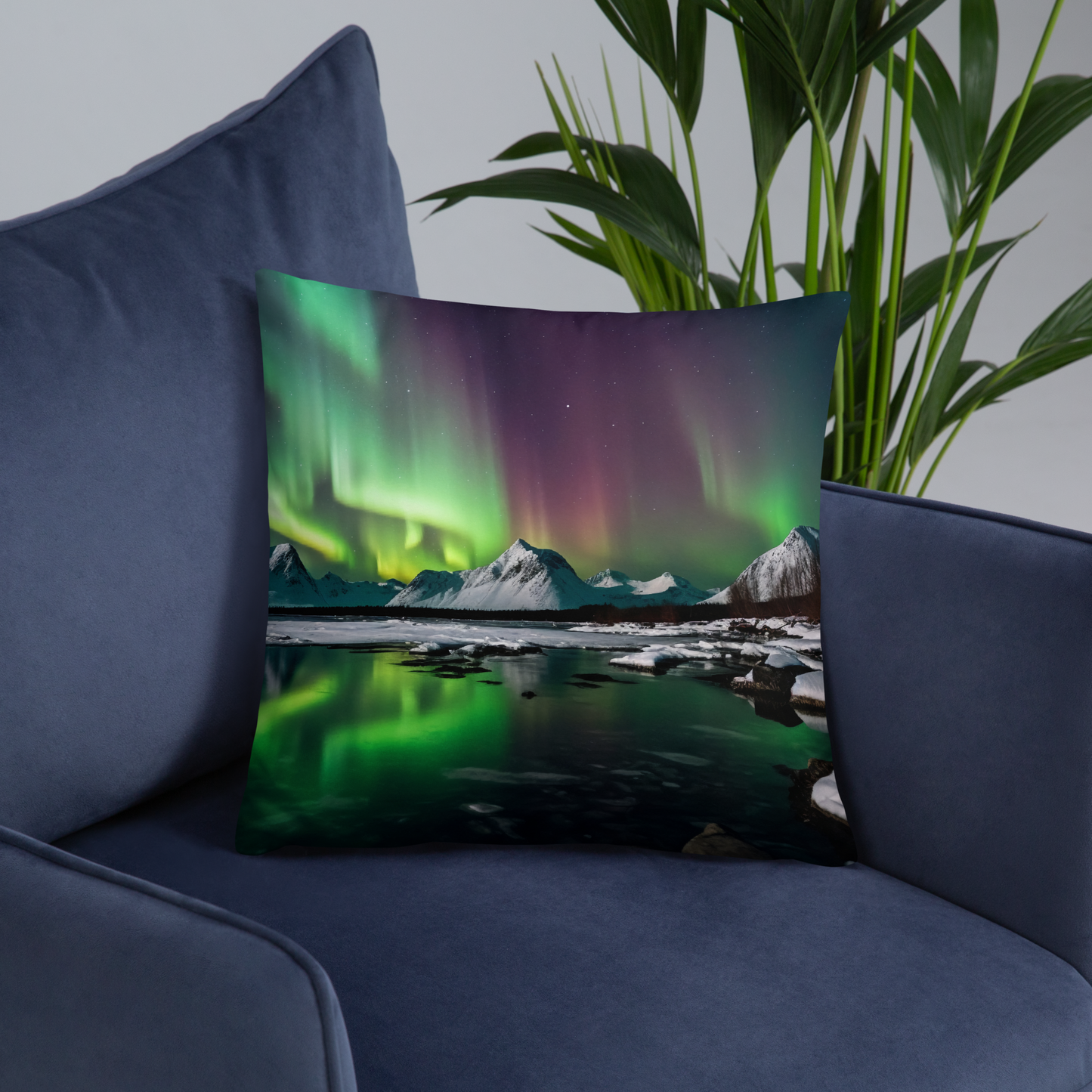 Pillow featuring Northern Lights.