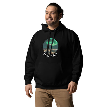 Hoodie featuring Tromsø and Northern Lights.