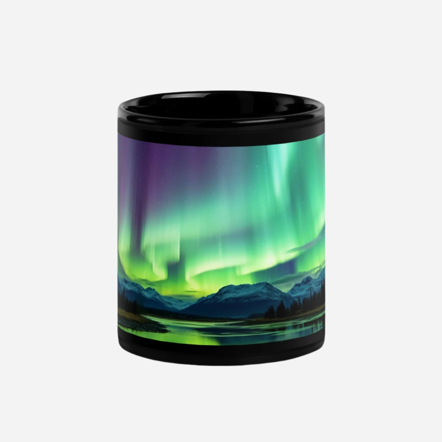 Mug inspired by the Northern Lights. Mug type #2.