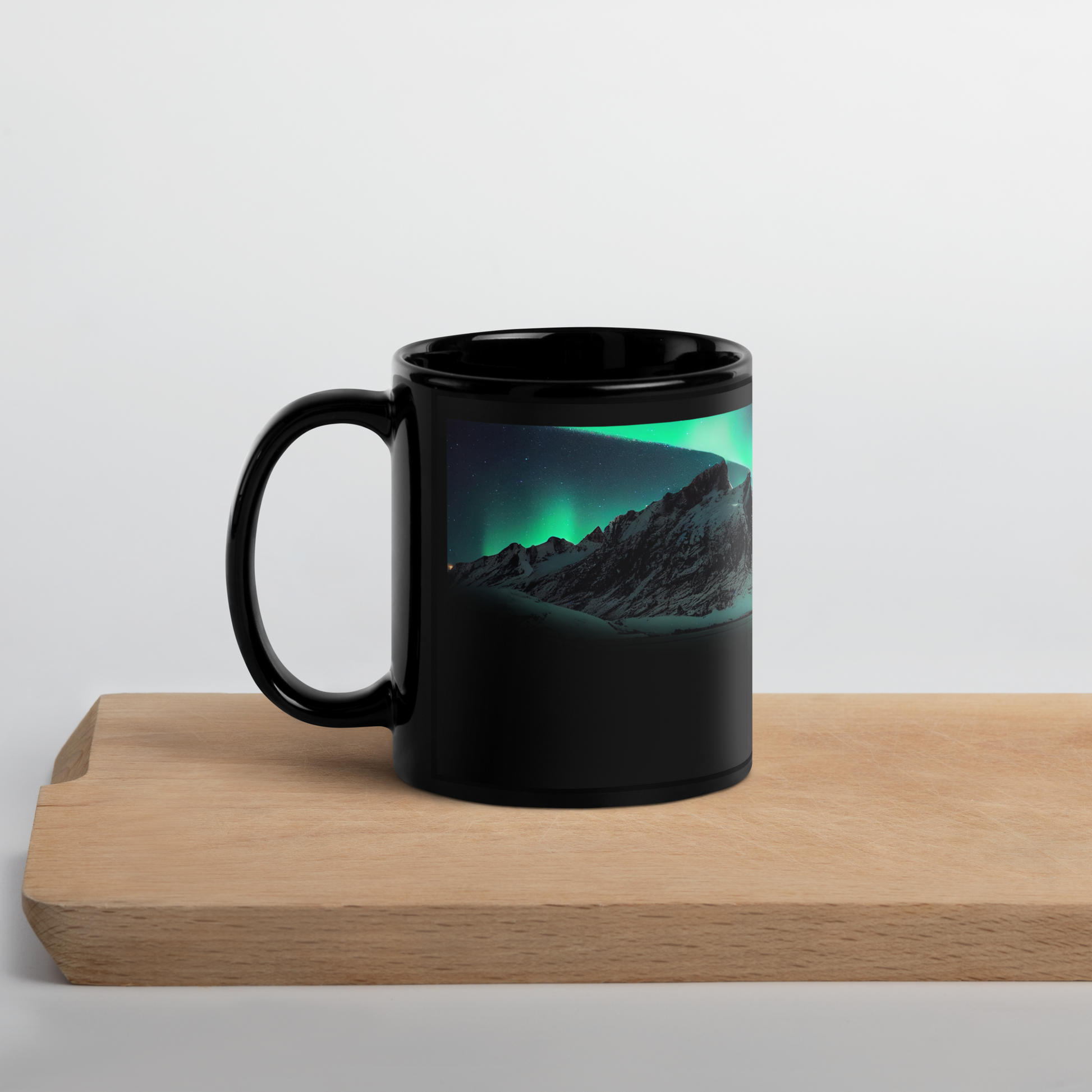 Mug featuring the amazing Northern Lights. Bring the beauty of the auroras to your home through this mug.