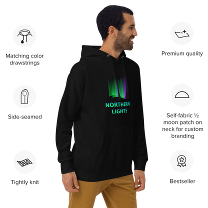 Quality hoodie 100% cotton, perfect gift for aurora enthusiasts.