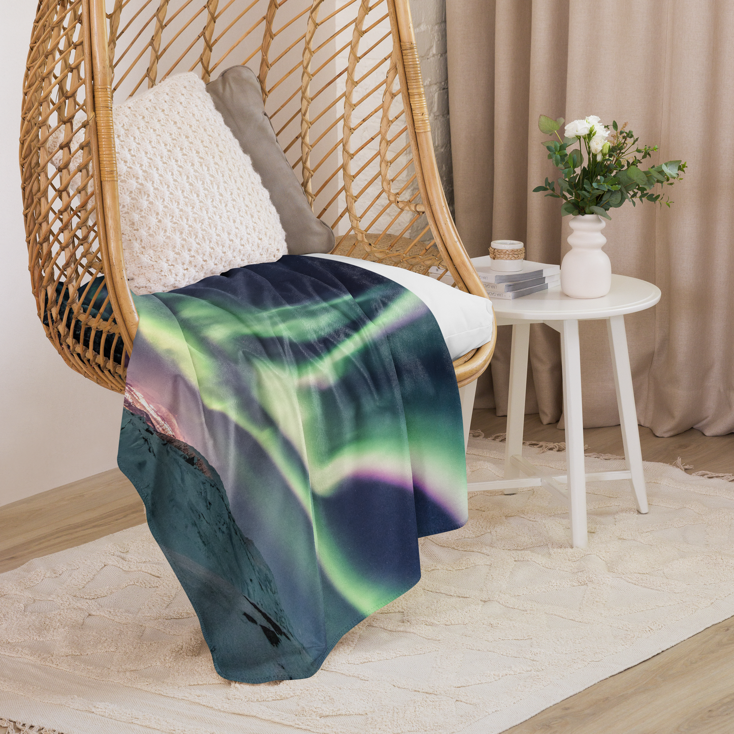 aurora borealis blanket design