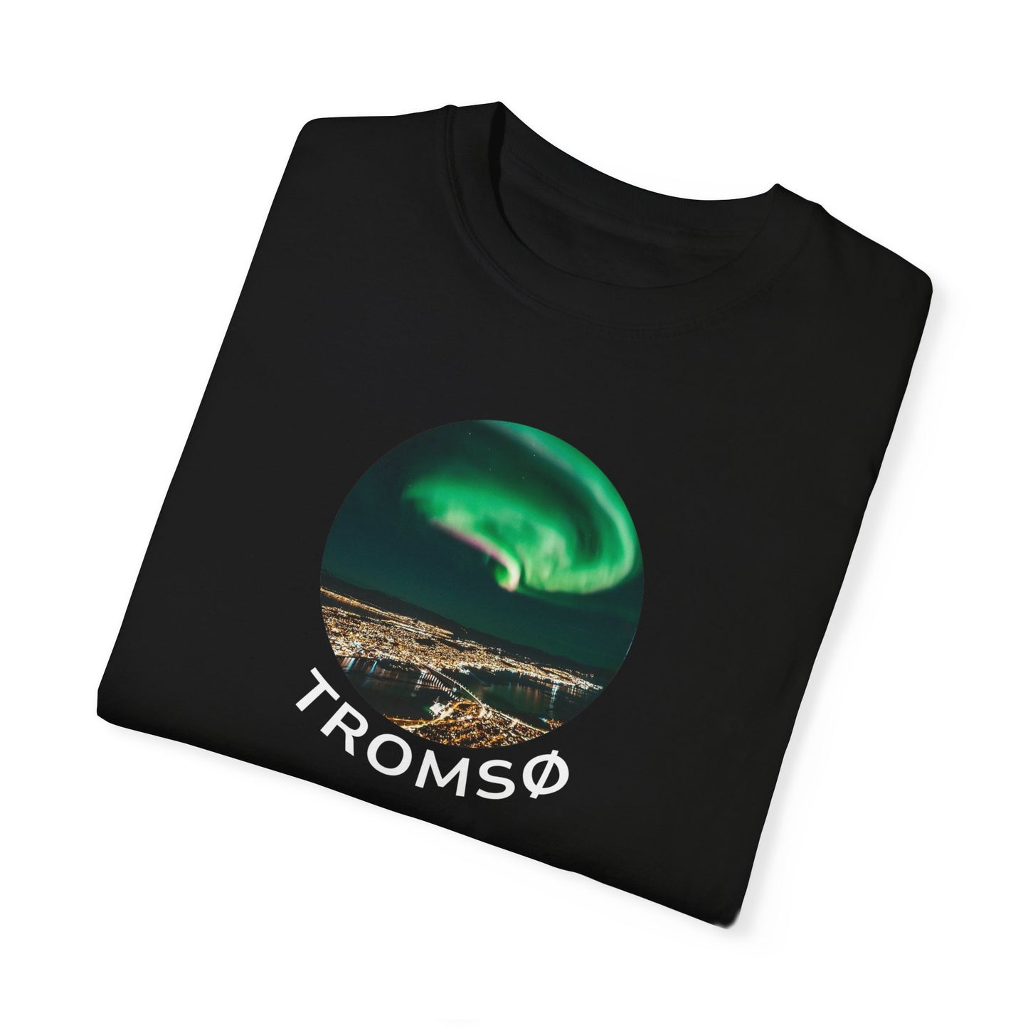 Tee featuring Tromso and Northern Lights