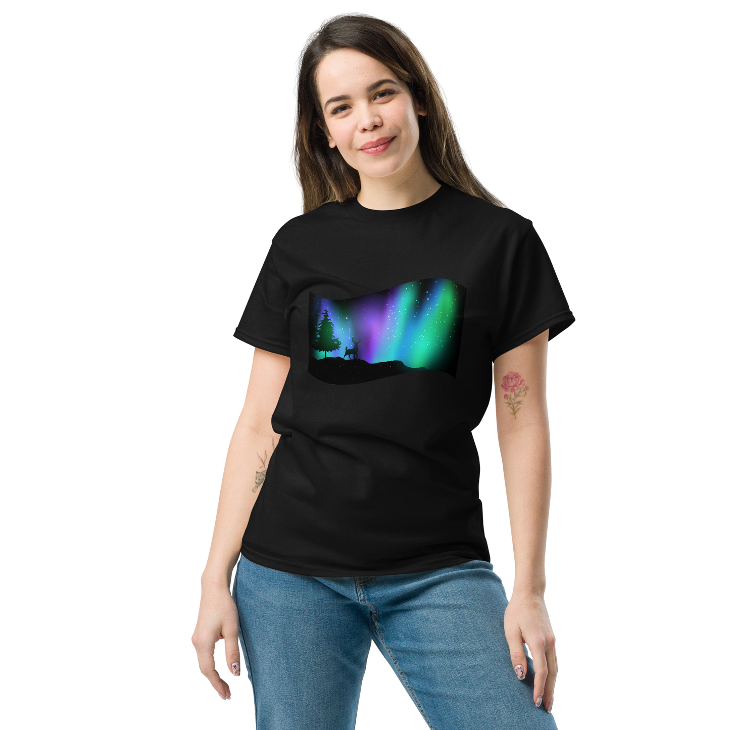 Aurora Borealis Unisex T-shirt 100% Cotton No.8