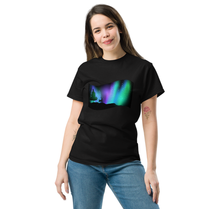 Aurora Borealis Unisex T-shirt 100% Cotton No.8