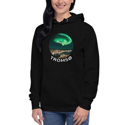 Men/women unisex hoodie featuring Tromsø and Northern Lights.